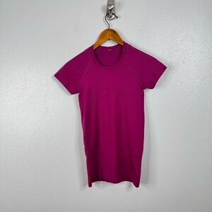 Lululemon Pink Short Sleeve Swiftly Tach Shirt Size 2